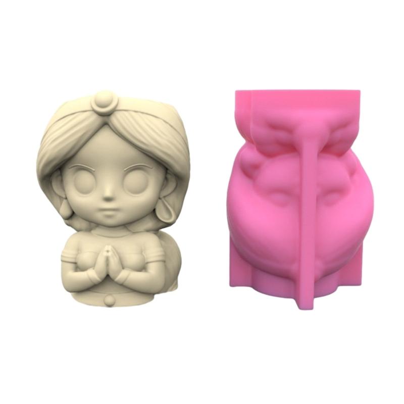 

Vase Mould Concrete Flowerpots Silicone Mold Little Girl Shaped Succulent Moulds Garden Desktop Decorations