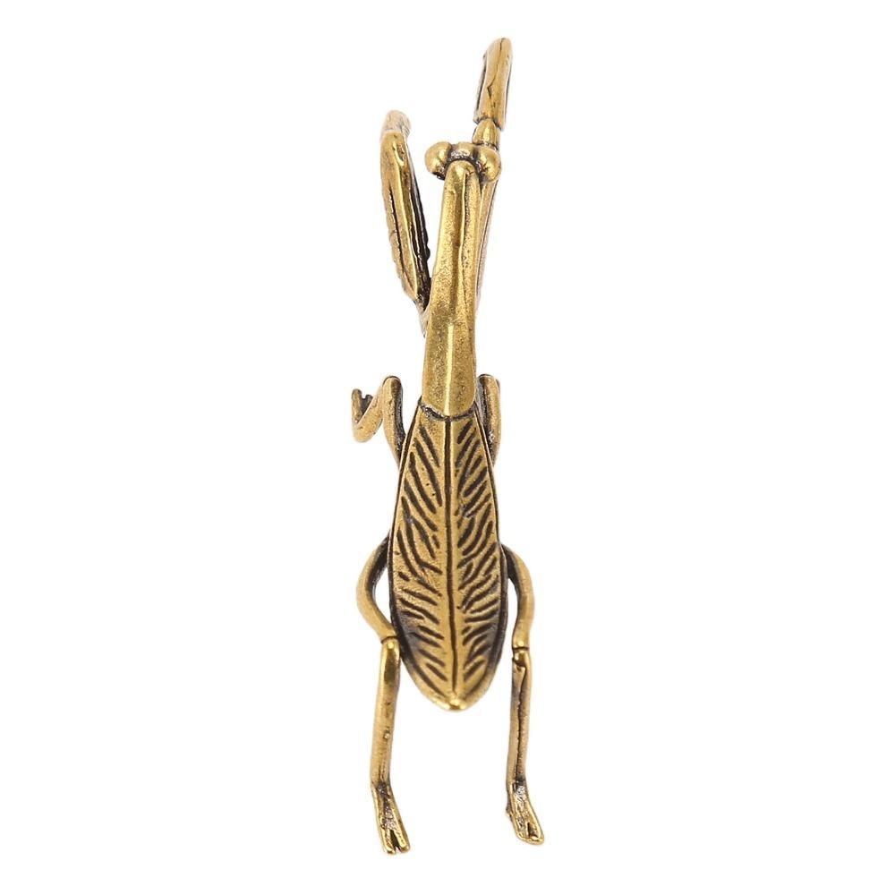 Small Size Praying Mantis Figurine Brass Praying Mantis Sculpture Tea Table Decoration
