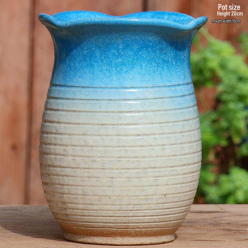 Sonderangebot: Retro Terrakotta Hoher Blumentopf für Sukkulenten oder Rettich