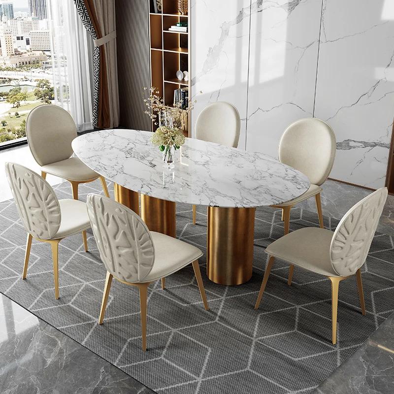Italian Style Light Luxury Home Dining Chairs Simple Modern Hotel Restaurant Backrest Chair Cadeiras De Jantar Furniture