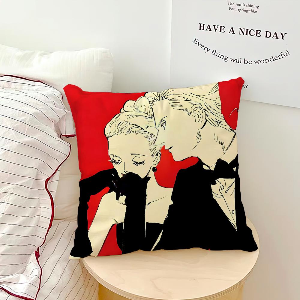 vintage manga emma aleksander V-Veil Kotteri cushion cover soft Pillow Case for Sofa Living Room Home Decor Protective Covers