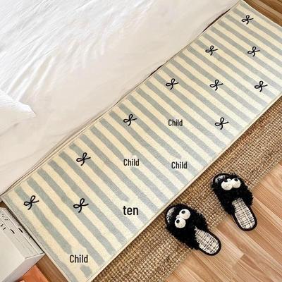 Cute Cartoon Style Long Carpet Bedside Mat for Bedroom