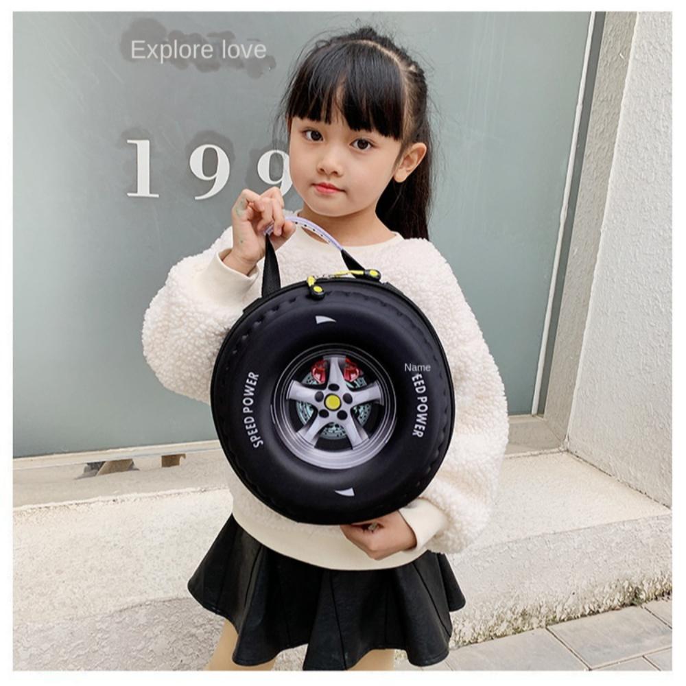 Colorful Tyre Shaped Children's Schoolbag EVA Wheel Large Capacity Backpack Spinal Protection Load Reducing Kid Backpack