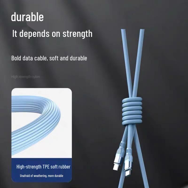 120W Dual Type-C Fast Charging Cable for Apple, Xiaomi, and Vivo (10A)