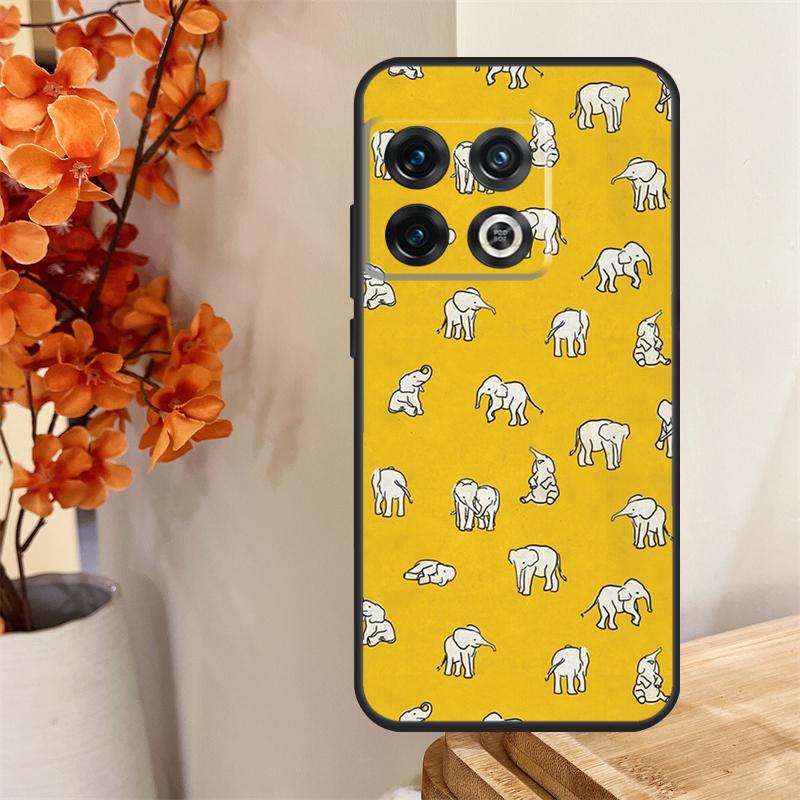 Cute Baby Elephant Funda For OnePlus 12 12R 13 13R 11 10 Pro 8T 10T OnePlus Nord 4 CE 2 3 Lite N30 N20 N10 Case