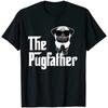 Funny Pug Owner The Pugfather Father Gift Dog Lovers Owner T-Shirt Fathers Day Gift Mens T Shirts Men Clothing Casual Cotton