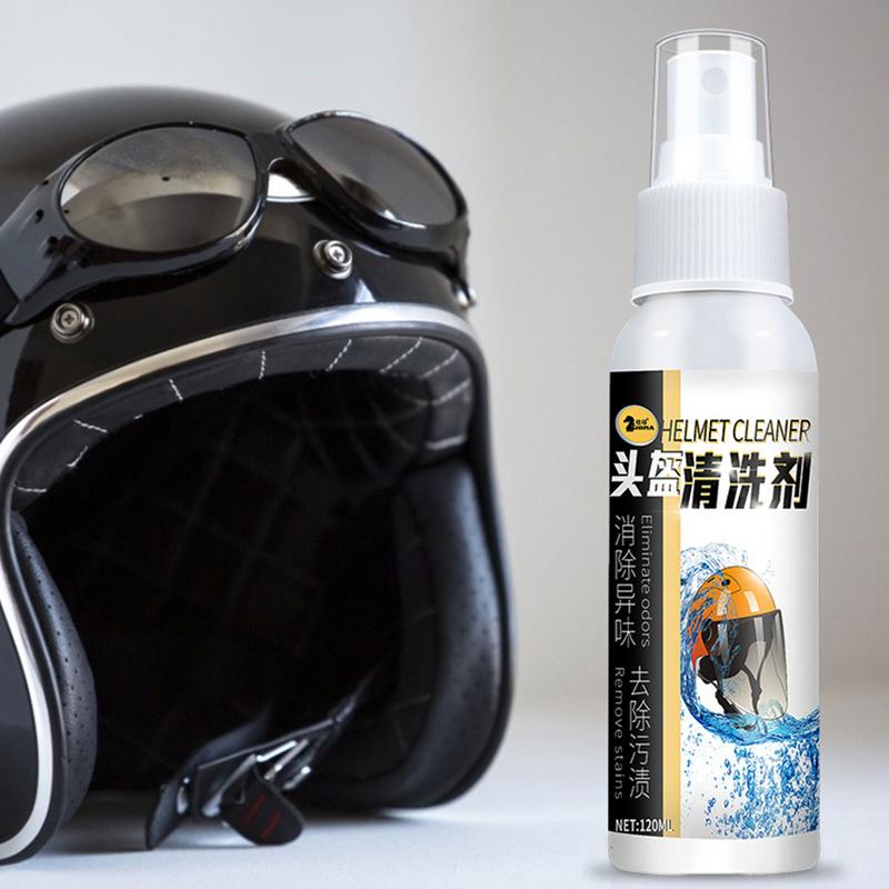 Windshield Cleaning Agent 120ml No-Rinse Motorcycle Visor Restorer Motorcycle Detailing Supplies For Cycling Pants Pads Gloves