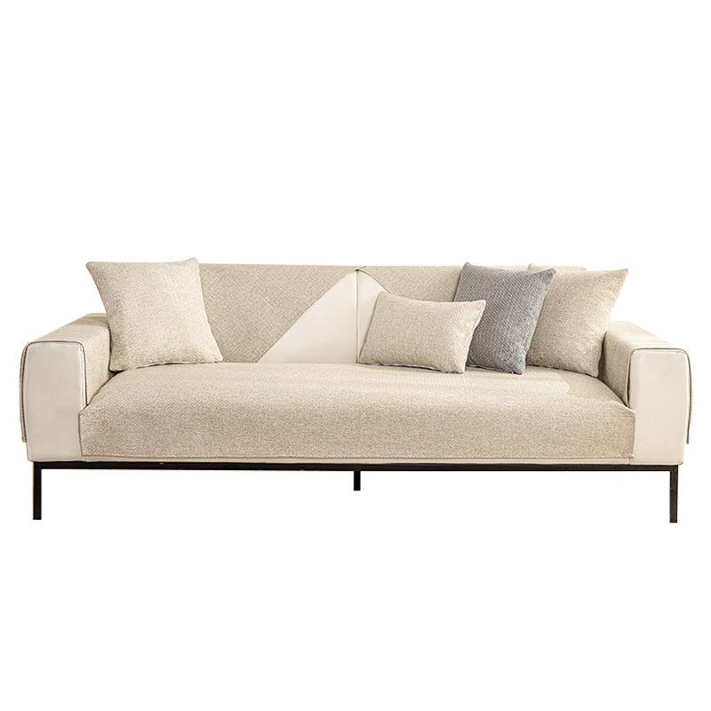 Japanese Style Cotton Linen Sofa Cushion Four Seasons Universal Non-Slip Cushion Simple Modern Linen Sofa Cover Backrest Towel Cover Cloth