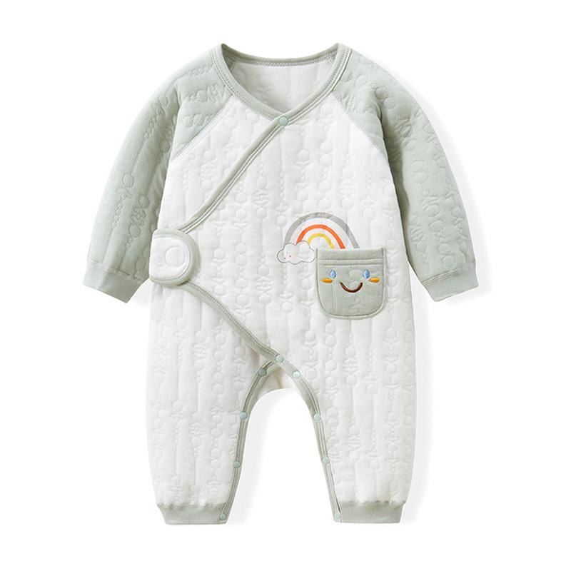Thickened Cotton Padded Jumpsuit: Warm Winter Romper for Baby Boys & Girls