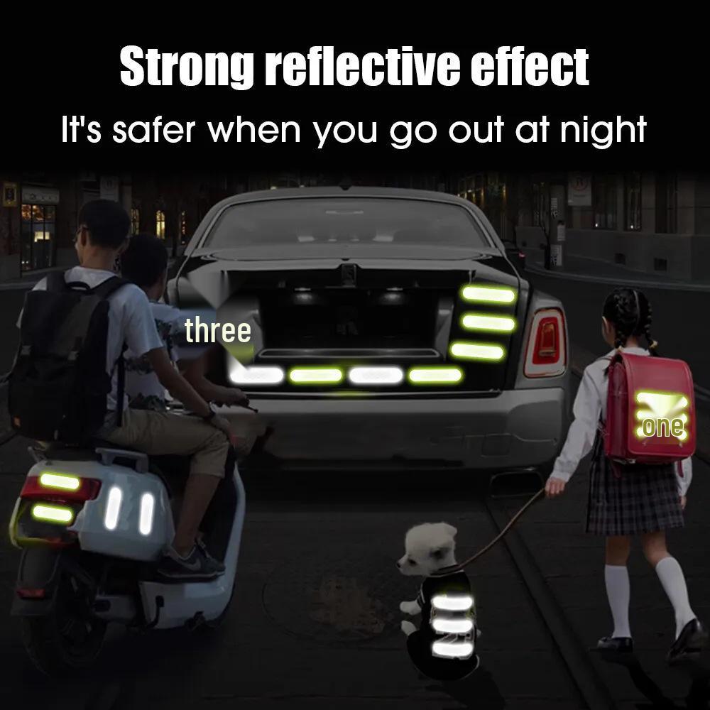 Reflective Safety Stickers for Helmets, Motorcycles, and Bicycles
