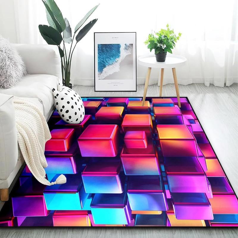 Visual Creative 3D Pattern Carpet for Home Living Room Bedroom Sofa Doormat Decor Large Area Rug Non-slip Floor Mat Very Fashion