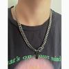 Mens Geometric Stainless Steel Cuban Chain Necklace For Streetwear Style