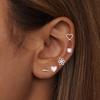 Cute Bowknot Butterfly Heart Flower Studs Surgical Steel Earrings Allergy Resistant for Sensitive Ears with Screw Back