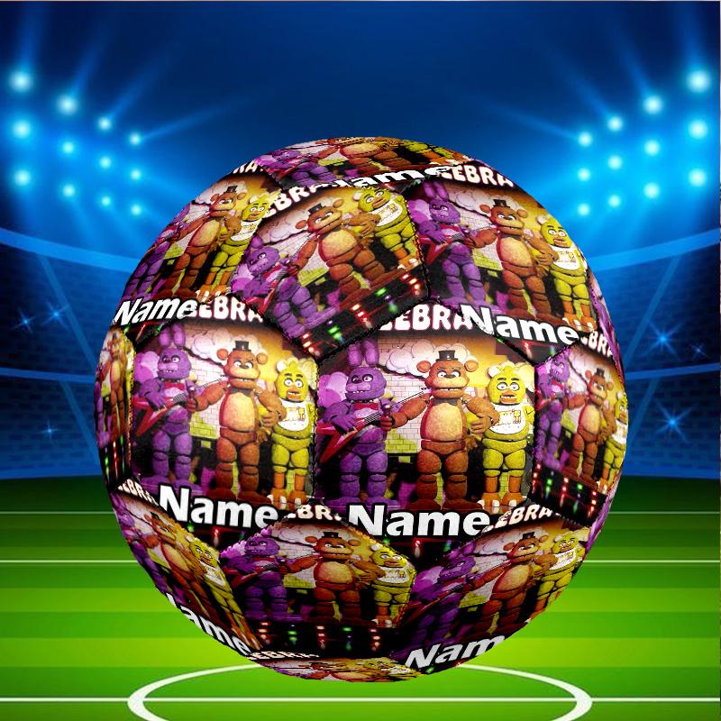 Custom Name Personalized Five Nights At Freddy's Print Size 5 Soccer Ball Training & Match Football, for Team, Kicking, Gift for Football