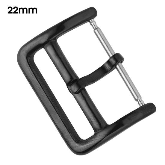 

Пряжка для часов, универсальный высокопрочный ремешок из нержавеющей стали для мужчин и женщин, складная застежка для часовщика 22 mm чёрный