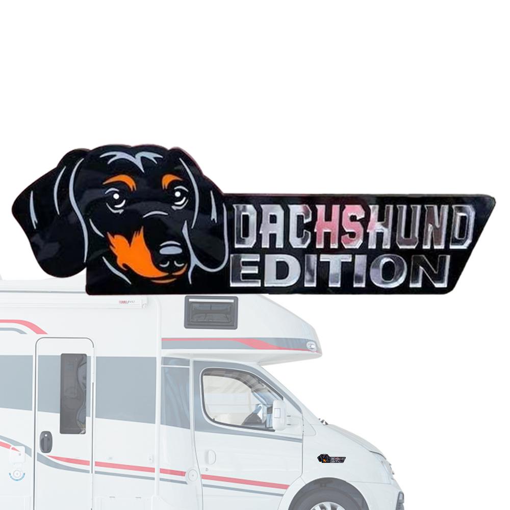 Dog Cart Emblem Car 3D Dog Edition Acrylic Car Badges Stickers Automotive Badge Decals And Stickers Exterior Decoration