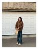Men's Oversized Japanese Retro Striped Woolen Half-Zip Hoodie Sweater for Autumn/Winter