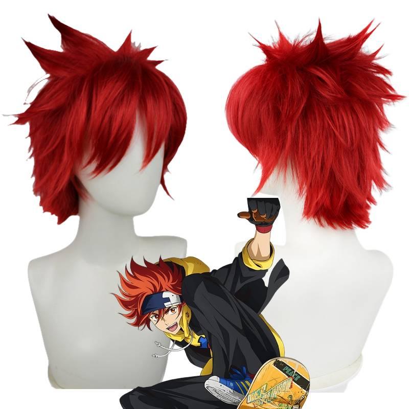 Vibrant Red Sk8 The Infinity Kyan Reki Wig Perfect For Anime Fans