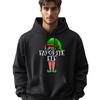 Santa Is Favorite Elf Group Matching Family Christmas Grey Hoodie Graphic Tee Breathable Tops Lovers Day