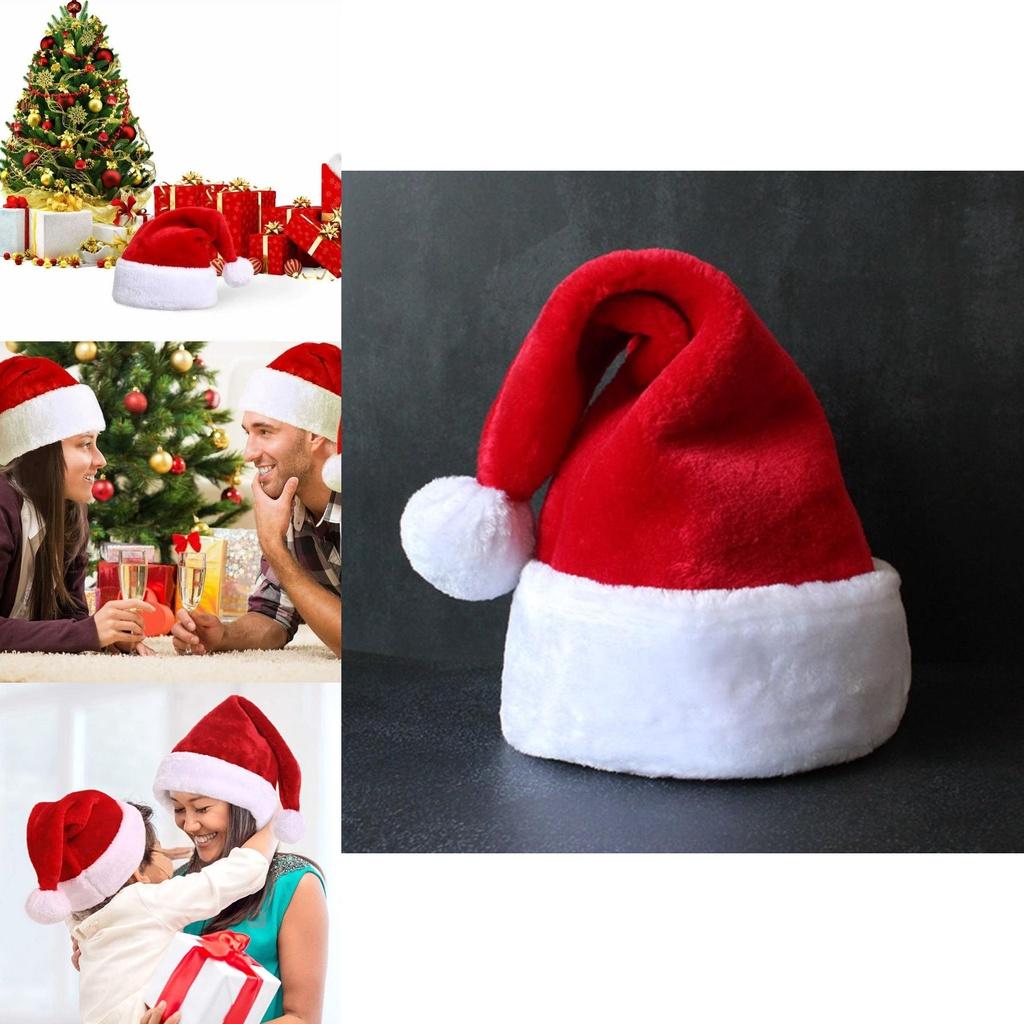 Classic Red And White Unisex Christmas Hat For Adults And Kids Holiday Party