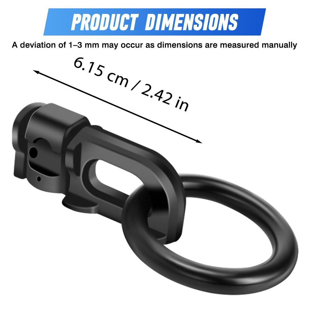6pcs L-Track Double Stud Tie Down Fitting with O Ring Used with L Track Rail for Truck Bed Trailer Cargo Control Pickup RV ATV