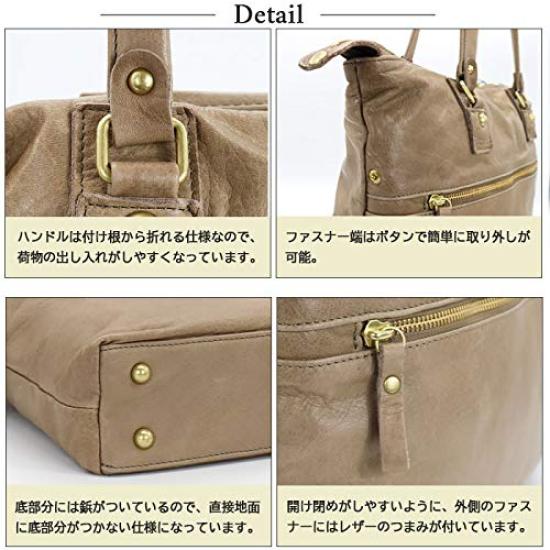 Amon Tote Genuine Himeji A4 Made in Cowhide Leather Work Made in Yui Ämont Bag, Leather, Unisex, Size, Japan, Handmade, Large, Bag, Unisex, Bag,