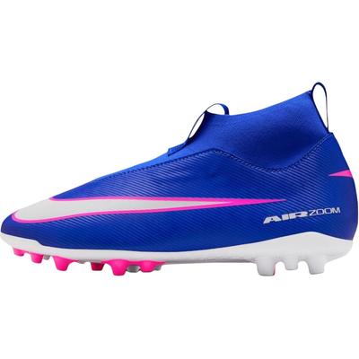 Jr Mercurial Superfly 10 Academy AG Racer Blue White Big Kids FQ8308-446