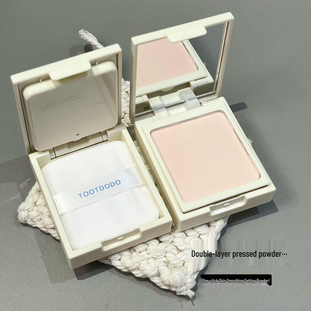 TOOTDODO True Face Soft Bare Skin Powder Foundation: Concealing, Brightening, Matte Finish, Long-lasting Oil Control Setting Powder.