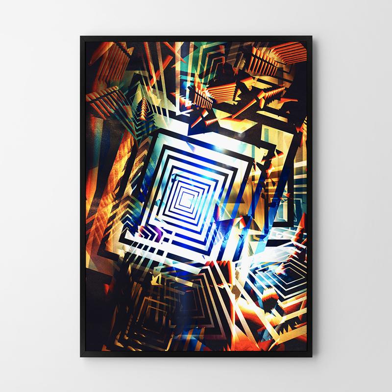Abstract Squares Poster