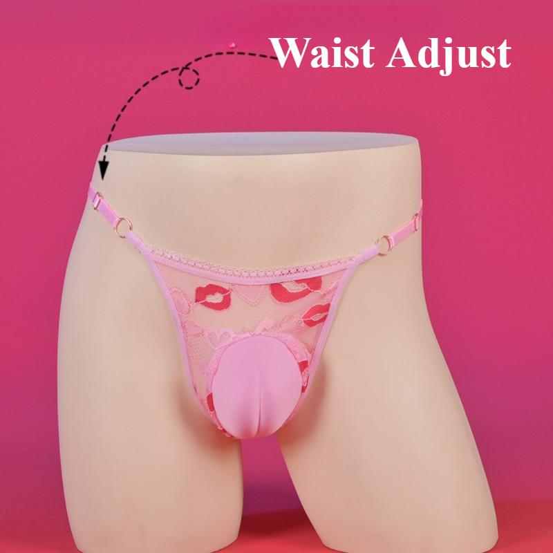 Crossdressing Hiding Gaff Penis Panties Mtf Underwear Lace Kiss Lip Embroidery Sissy Lingerie Transgender Tucking Shaping Thong