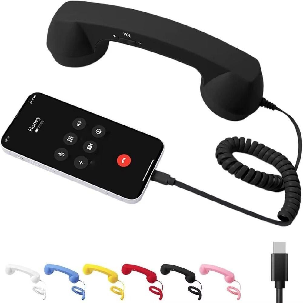 Wired Receiver Retro Telephone Handset Handheld Telephone Receiver  For Mobile Phones