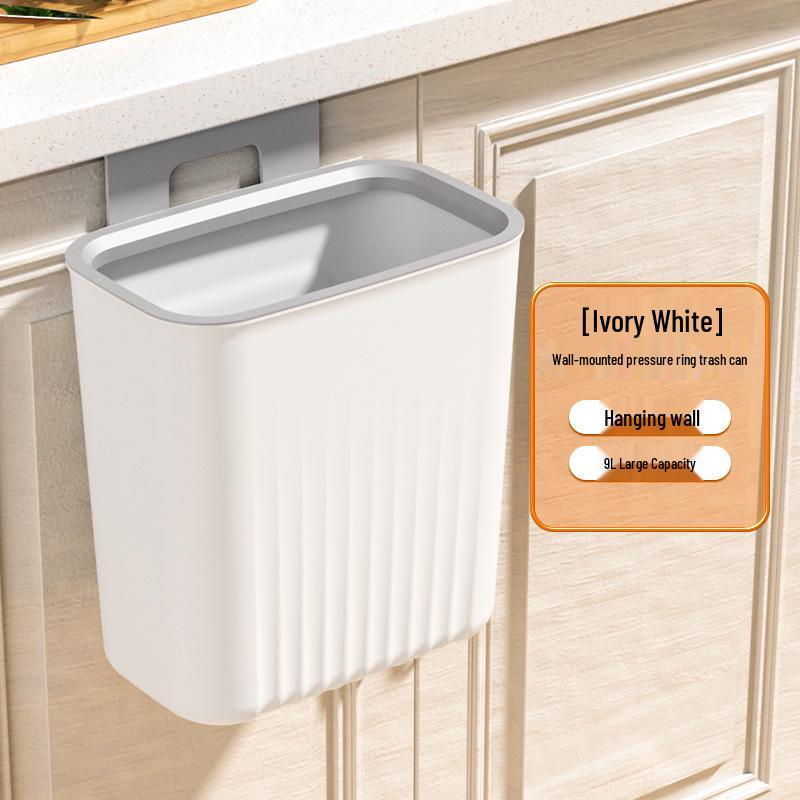 2024 Large Capacity Wall-Mounted Bathroom Trash Can with Flip and Sliding Lid