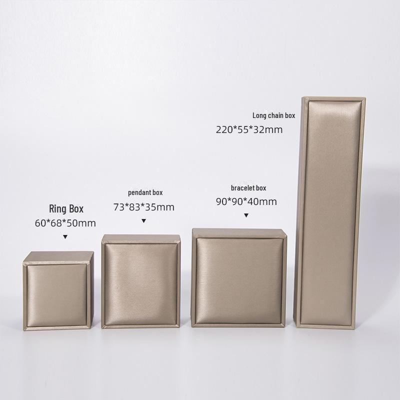 

Xujia Brushed PU Leather Jewelry Box for Rings and Necklaces Ring Box