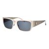 Versace Gafas de Sol Metálicas Rectangulares con Logo de Marca Estilo Unisex Pareja Plata 25806657 0VE226212666G-silver 56