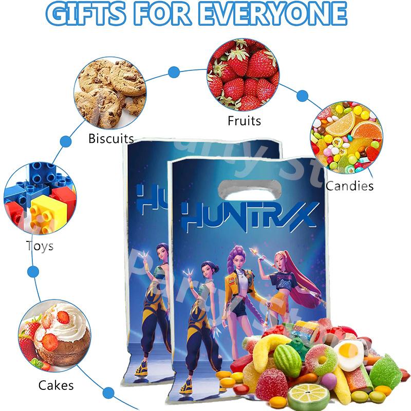 Sacos de Festa Caçadores de Demônios Kpop 16,5*25cm Sajaboys Saco de Doces Saco Surpresa Suprimentos de Festa de Aniversário Decorações Presente para Menina Lembrancinhas de Festa