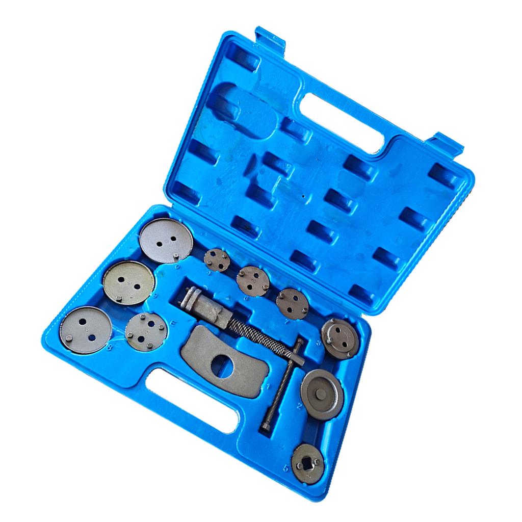 Multifunction 12pcs Brake Caliper Service Tool Set Precisions Steel Piston Compressor with Storage Box for Car Maintenan