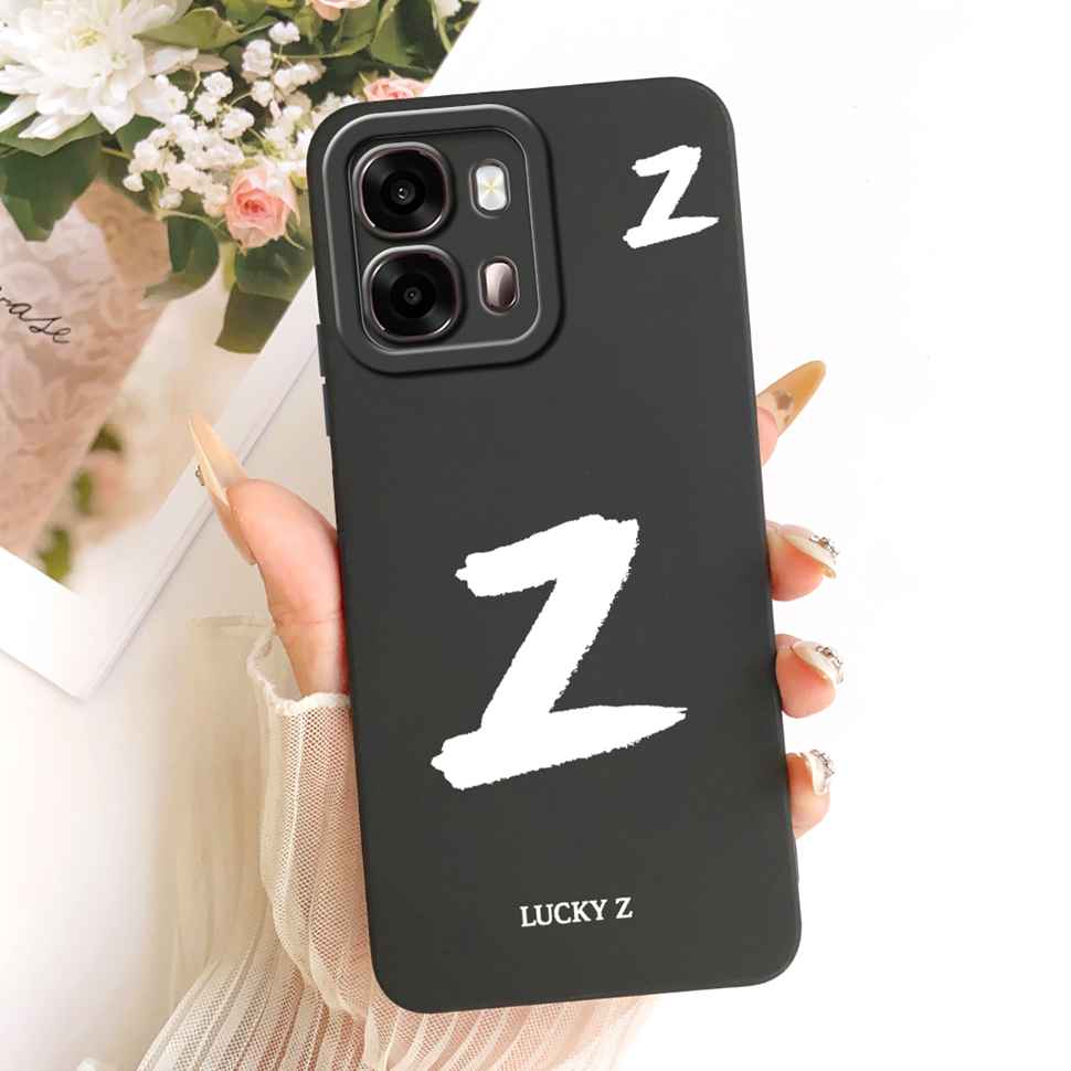 For Oppo A6s 5G CPH2789 Case Fashion Lucky Letters A-Z Silicone Back Cover For Oppo A 6s A6S 5G 6.75" Phone Cases Bumper Fundas