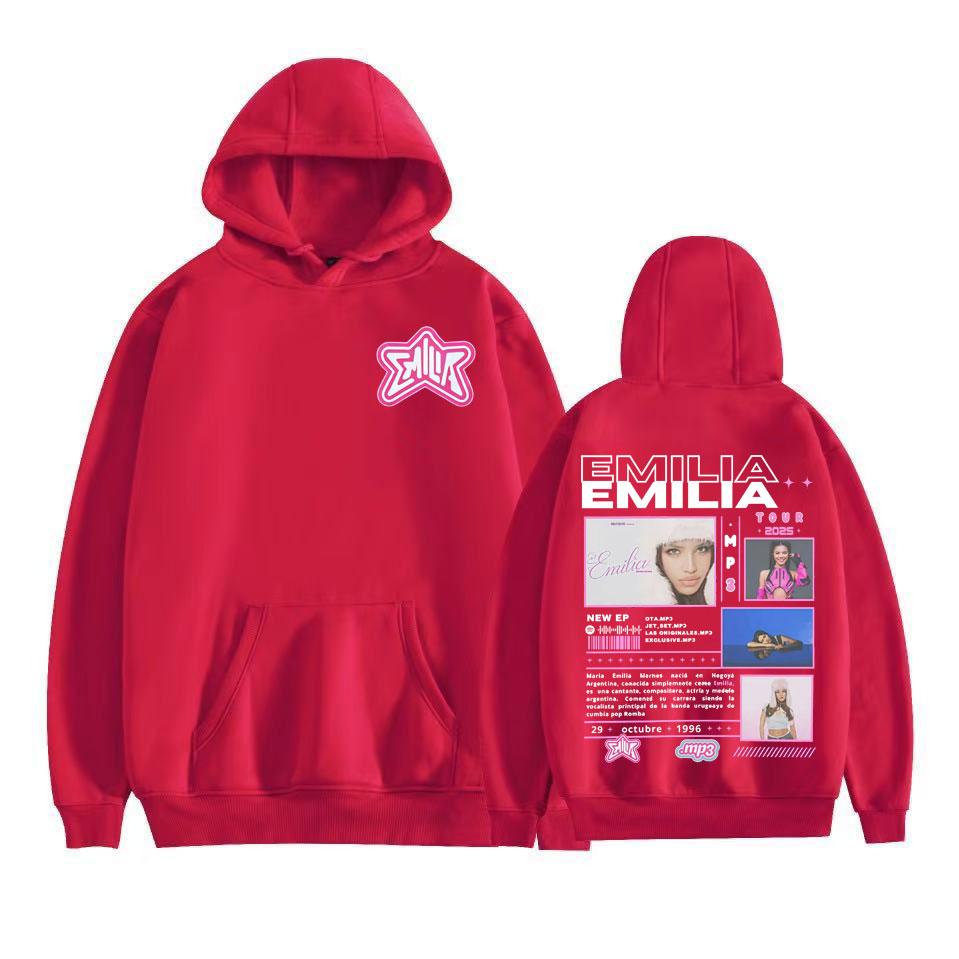 Singer Emilia Mernes MP3 Tour 2025 Cover Hoodies Men Women Aesthetic Fashion Hip Hop Sweatshirt Casual Comfort Bodywarmer Hoodie