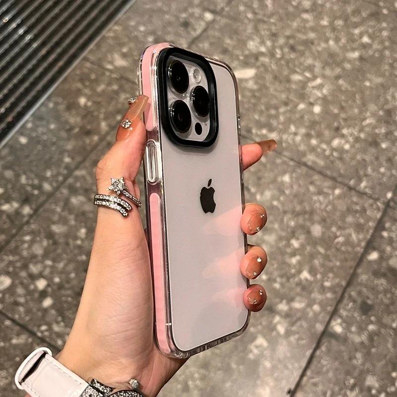Luxury Transparent Phone Case For For Iphone 11 12 13 14 15 16 17 Pro Max Plus Air Clear Bumper Back Cases Cover