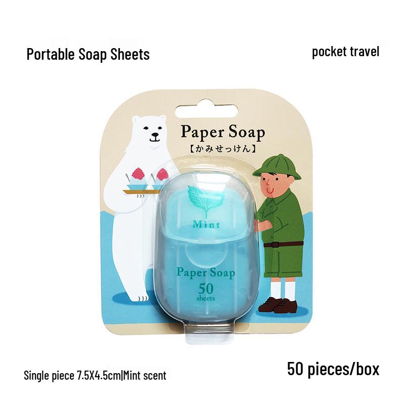 Portable Antibacterial Soap Sheets for Travel and School
