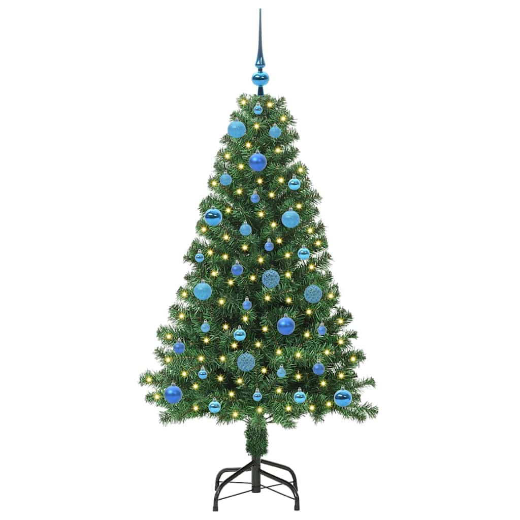Artificial Christmas Tree with 150 LEDs and Stand Green 150 cm