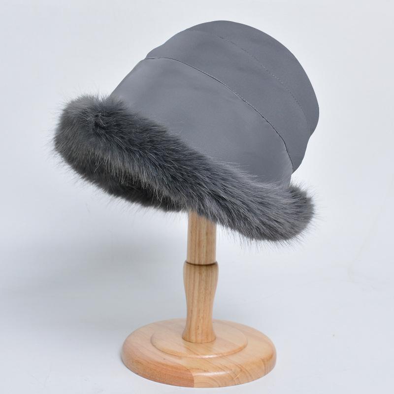 Sombrero de Cubo Grande y Esponjoso de Piel Sintética 2023 para Mujer, Lujoso Sombrero de Pescador de Felpa, Cálido Sombrero de Invierno, Grueso para Día Frío y Nevado, Sombrero Panamá