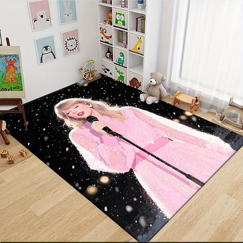 1Pc Winter Performance Pink Carpet Rug Customizable Soft Washable Antislip Home Living Room Sofa Mats Personalized Rug 0917182