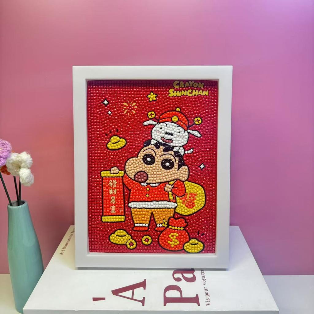 17 * 22Cm Cartoon Diamond Painting Children'S Puzzle Handmade Diy Year Of The Horse Living Room Sticker Decorative Painting
