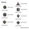 7 Piezas Dados Metálicos Huecos Poliedrales Color Negro Dorado Dragón Adecuados para Juego de Rol RPG Juego de Mesa Juego de Cartas