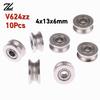 10 buc V624zz 4x13x6mm Rulment cu bile etanșat cu șanț în V Rulment cu role pentru șină de ghidaj Rulment pentru mașină de brodat V624