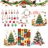Countdown Christmas Charm Bead with Christmas Tree DIY Christmas Charms Beads Bracelet for Girls Kids Teens and Adults