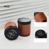 Potable Coffee Storage Tool Mini Coffee Bean Storage Jar Leather Case Moisture-proof Coffee Powder Sealed Jar Iron Cans Camping