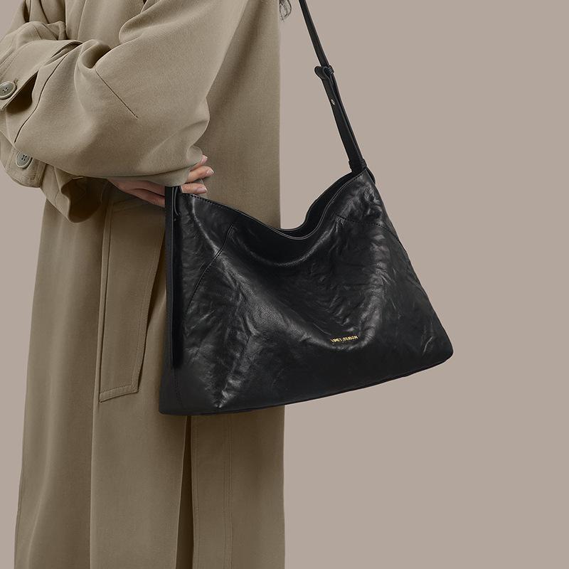 Tote women's bag summer leather shoulder bag large capacity versatile underarm bag