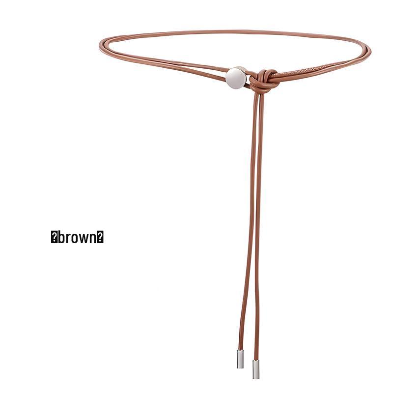 

Women s Summer Soft Knotted Belt - Versatile, Lightweight, Multi-Color Waist Accessory for Dresses 0.6*130 cm коричневий